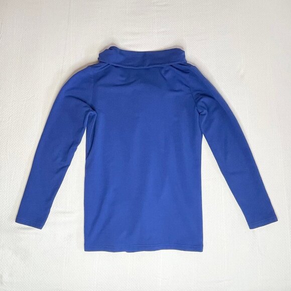 Danskin Royal Blue Asymmetrical Cowl Neck Sweater Jacket – Size Medium - Picture 3 of 7
